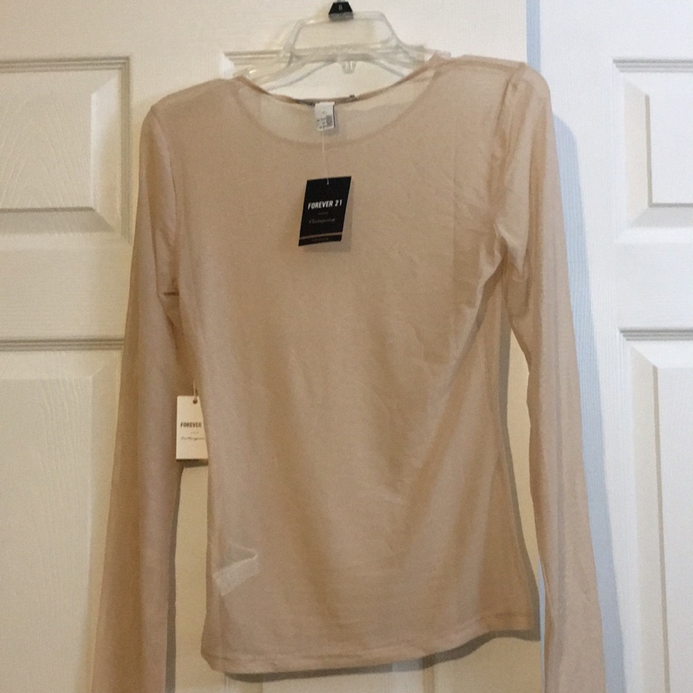 Tan Mesh Long sleeve